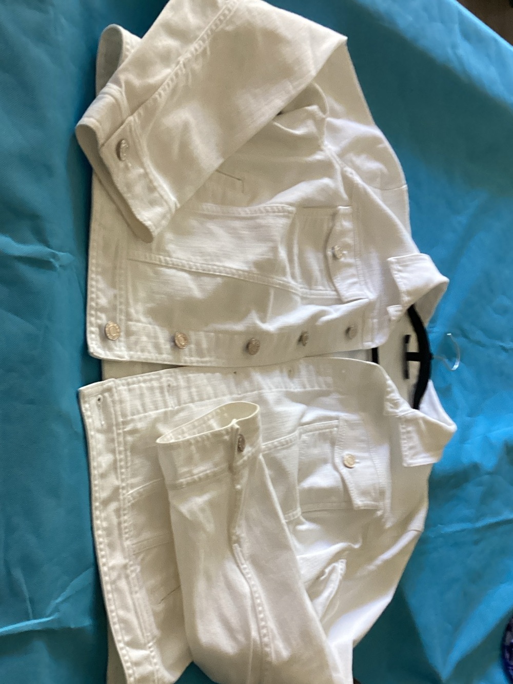 Talbots White Denim Jacket